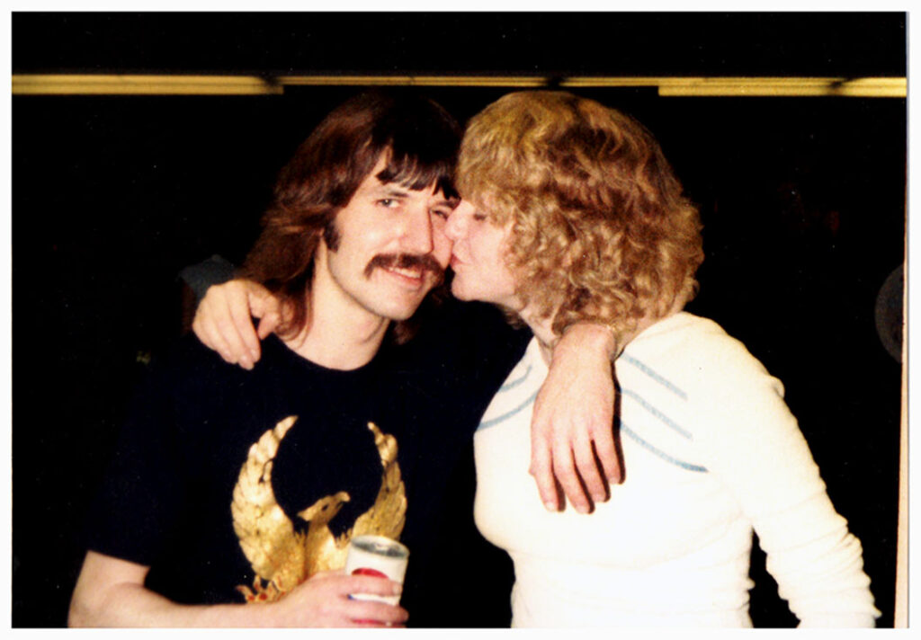 Paul and Kay relax between Sets circa 1980.,